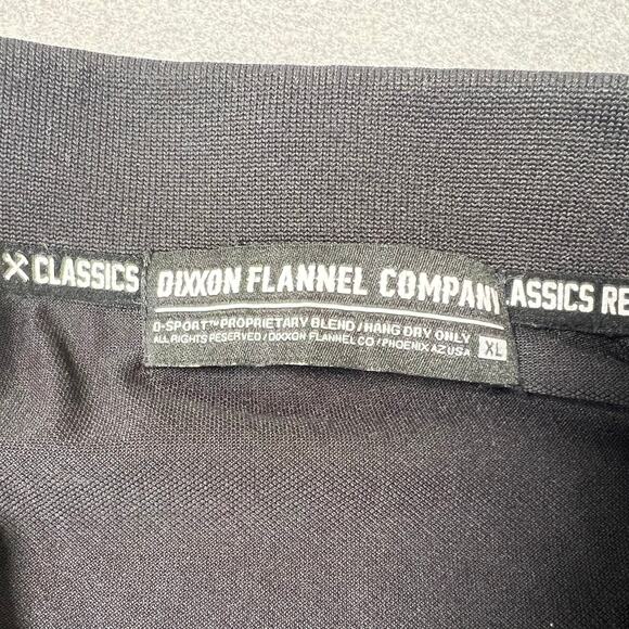Dixxon Polo Black Shirt Mens Sweat Wicking Performance Polo Golf Size XL - Picture 6 of 10